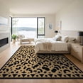 thumbnail image 3 of ODIKA 9'x12' Beige Abstract Please Washable Area Rug Geometric Border With Playful Curves And Dots Design for Master Suite, California King, Under Bed, Non-Shedding, Easy Care, 3 of 7