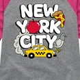 thumbnail image 3 of Instant Message - New York City Collage  - Toddler & Youth Girls Raglan Graphic T-Shirt, 3 of 6