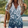 thumbnail image 2 of Tops ligeros lisos con volantes delanteros de manga corta con estampado floral informal de verano para mujer Pompotops  hkajfhjk471522, 2 of 6