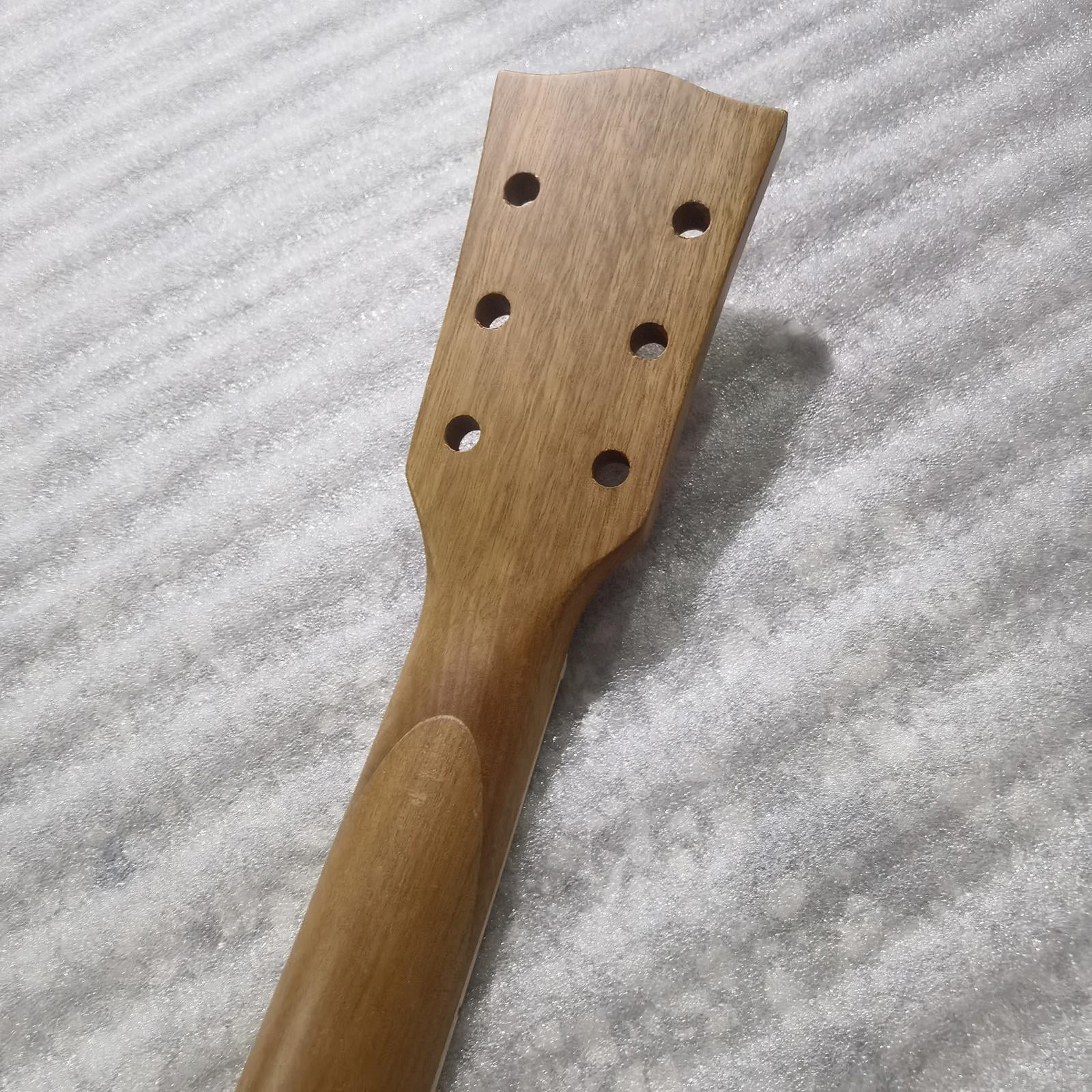 LeeQinersw Unfinished Electric Guitar Neck DIY for LP Guitars Parts Replace 22 Frets, Tilted Fret Ends and Rolled of Guitar Neck Give smooth
