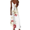 thumbnail image 2 of SMihono Robe Maxi Bohème d'Été pour Femmes Grande Taille Mode d'Été Imprimée Col en V Sans Manches Bretelles Robe Pull Robe de Plage, 2 of 4