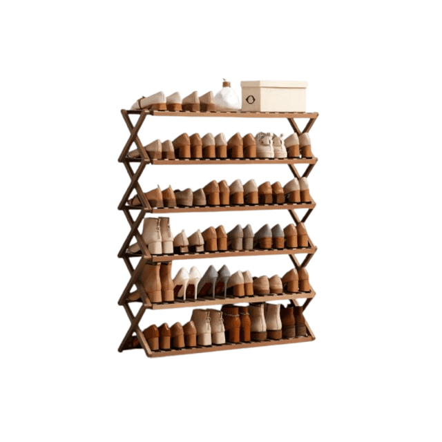 Zapatera 6 Piso Bamboo Organizador Eo Safe Imports Color Madera