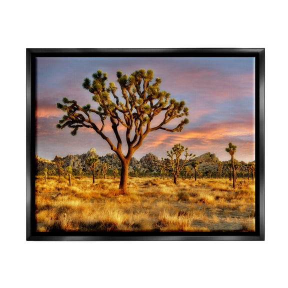 Stupell Industries Savanna Trees Photography Nature Photography Black Floater Framed Art Print Wall Art, 21 x 17
