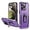 AA-Purple black, variant on Designed for iPhone 15 Case Silvery,with Camera Cover and Kickstand,[Military-Grade Protection Case],Case for iPhone 15-6.1inch