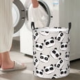 thumbnail image 5 of Fuzoiu Cute Panda Print Circular Hamper,Laundry Basket with Handle,Collapsible Laundry,Dirty Clothes Storage Basket,for Bedroom Bathroom Dorm Living Room-Small, 5 of 6