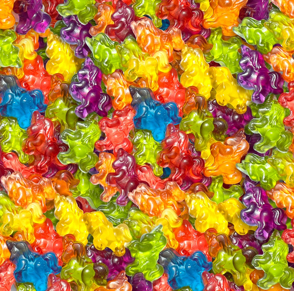 HARIBO Unicorn-i-licious Gummies Assorted Fruit Flavor Gummy Candy, 4 oz, Share Size Peg Bag