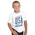 thumbnail image 4 of United States of Awesome Patriotic Womens Fitted Plus Size Graphic Tee Brisco Brands 2X, 4 of 6