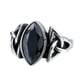 thumbnail image 1 of Anillo de cristal Sonducket para hombre ceremonia de boda estilo Retro acero Negro talla 7, 1 of 6