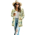 thumbnail image 2 of SCRAWLGOD Sunflower Womens Cardigan Jacket Sweater Light Weight Pattern Cardigan Women Long Sleeve Open Front Long Cardigans for Women Picnic Size M Elastic Women Clothes Trendy, 2 of 7