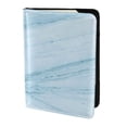 thumbnail image 2 of Rateoe Light Blue Marble Pattern Passport Holder Wallet Leather Mulit-purpose Travel Wallet Credit Cards Case ,Passport Cover for Women Men-6.5 in, 2 of 5