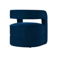 thumbnail image 5 of Jeppe Navy Velvet Accent Chair - Upholstered, Open Back, Barrel, 5 of 10