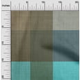 thumbnail image 2 of oneOone Cotton Poplin Aqua Blue Fabric Check Craft Projects Decor Fabric Printed By The Yard 42 Inch Wide, 2 of 4