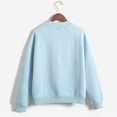 thumbnail image 5 of CEHVOM Femmes Mode Décontractée Imprimé Col Rond Ample Manches Longues Hauts Courts Blouse Chandails Sans Capuche Liquidation, 5 of 5