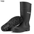 thumbnail image 4 of SMILIN PVC Rubber Rain Boots for Men,Steel Toe Waterproof and Slip Resistant lightweight Knee Men's Work Boots,Black,US Size 13, 4 of 8
