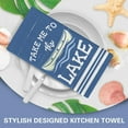 thumbnail image 6 of Take Me to The Lake Boat Kitchen Dish Towels Set of 2, Lake Rules Lakehouse Blue Drying Hand Towels Baking Cooking Cloth, Spring Summer Seasonal Home Kitchen Decor 18 x 26, 6 of 6