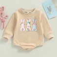 thumbnail image 4 of Douhoow Infant Girls Easter Clothes Baby Romper Long Sleeve Rabbit Jumpsuits, 4 of 9