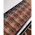thumbnail image 3 of Independence Day Stair Treads Non Slip for Steps Retro US Flag Wood Grain Vintage Stars 7 Pcs Reusable Adhesive Stair Runner Mats for Dogs Elders Carpet Treads Rugs for Staircase 8x30 In, 3 of 7