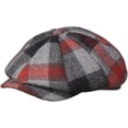 thumbnail image 6 of CoCopeaunts Newsboy Cap Men Women Vintage Tweed Octagonal Cap Woolen Male Plaid Patchwork British Style Flat Cap Beret Hat, 6 of 8