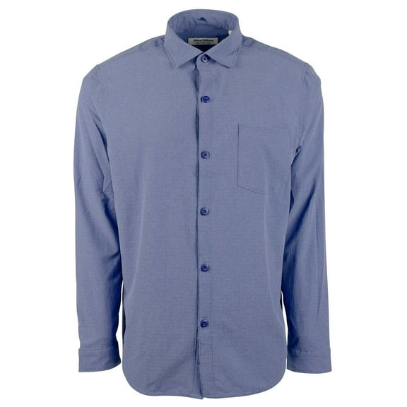 Tommy Bahama Men's Coast Sands Long Sleeve Button-Down Shirt Blue Medium