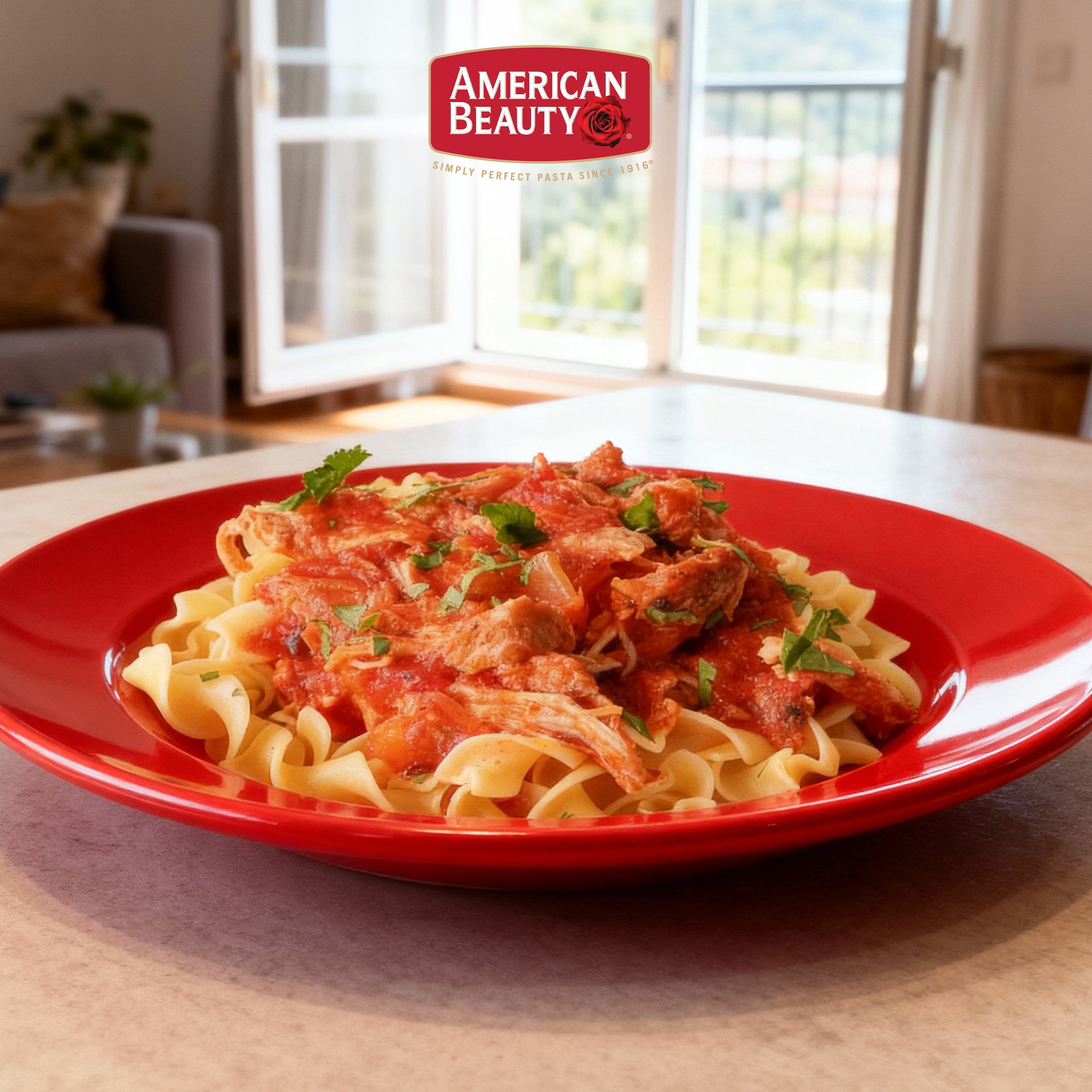 American Beauty Extra Wide Egg Noodle, 6-Pack, 13.3 lbs – Perfect for Hearty Meals & Quick Cooking