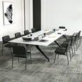 thumbnail image 3 of Costway Waiting Room Chair No Wheels Set of 10 with Integrated Armrests  for Reception, 3 of 7