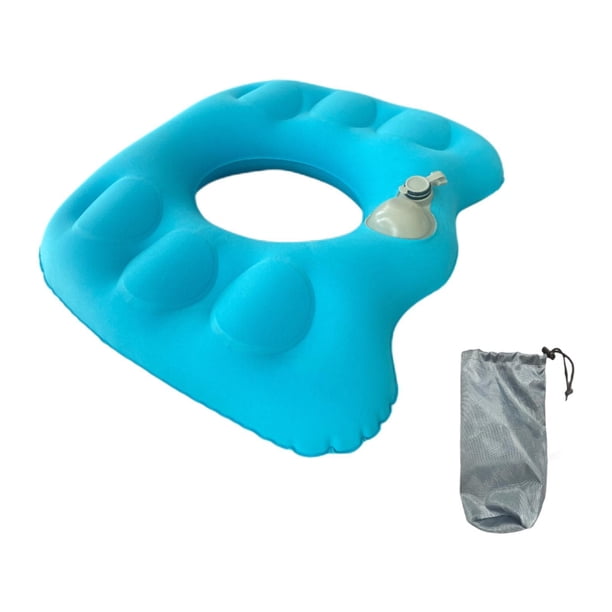 Almohada de rosquilla inflable cojín de coccyx cómodo altura de hemorroides ajustables almohadillas de oficina de cojín de hemorroides ajustables para Azul