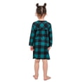 thumbnail image 5 of Christmas Family Matching Pajamas Long Sleeve Green Plaid Cotton Pj Set Festival Party Sleepwear with Button, 5 of 6