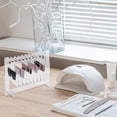 thumbnail image 5 of 1 Set Transparent Acrylic Nail Art Display Boards False Nail Sample Display Stand with 10Pcs Hanging Hooks Clear Finish Product: 10.7x19x6.5cm, 5 of 8
