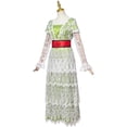 thumbnail image 2 of Rose Dewitt Bukater Costume Rose Lace Dress Romantic Tea Gown Regency Green Long Dress, 2 of 7