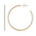 thumbnail image 2 of ANGARA Natural 1.49 ct Diamond Inside Out Hoop Earrings in 14K Yellow Gold for Women (Size-1.4mm| Color-I-J| Clarity-I1-I2) | Anniversary, Jewelry Gift for Women | Natural Diamond Earrings, 2 of 7