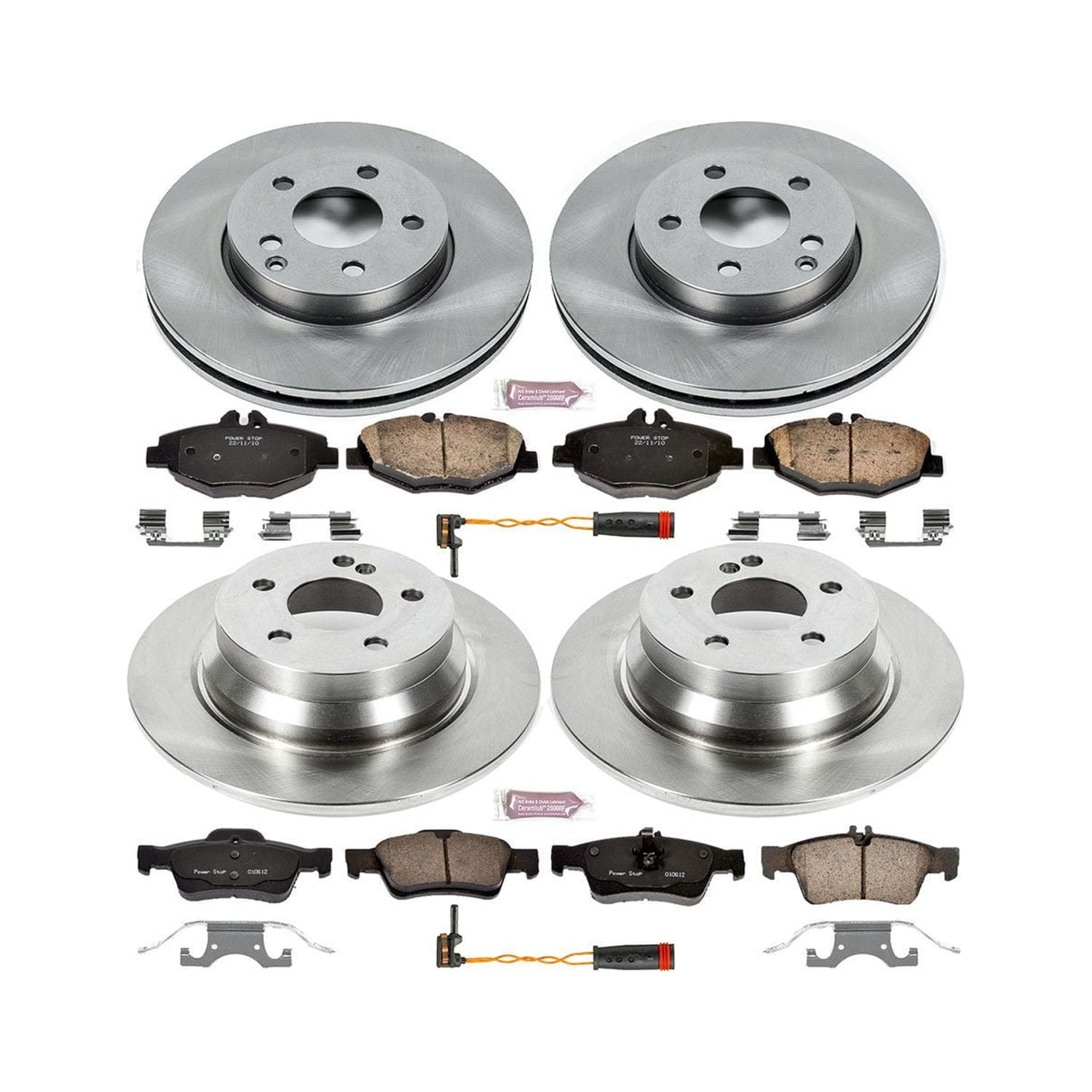 Power Stop Front and Rear Stock Replacement Brake Pad and Rotor Kit KOE4515
