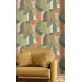 thumbnail image 2 of Brush Stroke Overlapping Geometric Shapes Wallpaper R8269, 2 of 3