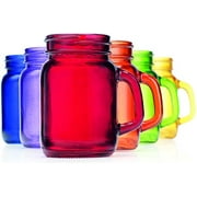 Palais Mason Jar Shot Glasses Holds 4.5 Oz Set of 6 (Full Colored) by Palais Glassware