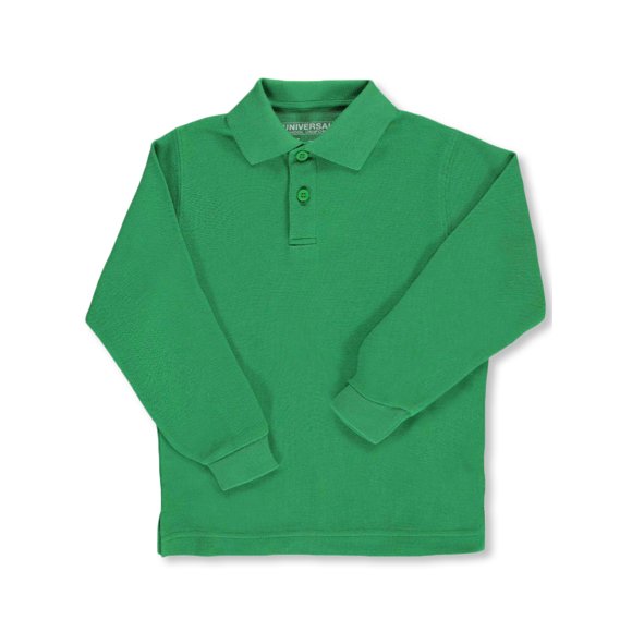 Girls School Uniform Long Sleeve Polo Shirt