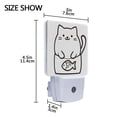 thumbnail image 4 of Yayeee LED Plug in Night Light for The Home with Auto Dusk to Dawn Light Sensors, 2 Pack, White Chubby Cat, 4 of 6