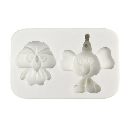 

Cartoon Elephant & Owl Shaped Silicone Mold Fondant Mould Cake DIY Supplies Pastry Baking Decor Tools Handmade Soap Mold