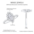 thumbnail image 6 of Rosec Jewels Designer Moissanite Engagement Ring (D-VS1 Quality Certified) - 925 Silver V Shape Ring - Ready to Gift for Women, US 5.00, 6 of 7