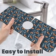 thumbnail image 6 of Vsdgher cute fall fox Kitchen Sink Splash Guard Faucet Mat -1 PC Super Absorbent Fast Drying Mat Sink Gadgets-Splash, Bathroom,Sink Mat,(15" X 5.5" ), 6 of 7