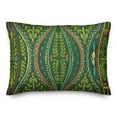 thumbnail image 2 of Creative Products Green Colored Folk Pattern 14x20 Indoor / Outdoor Pillow, 2 of 3
