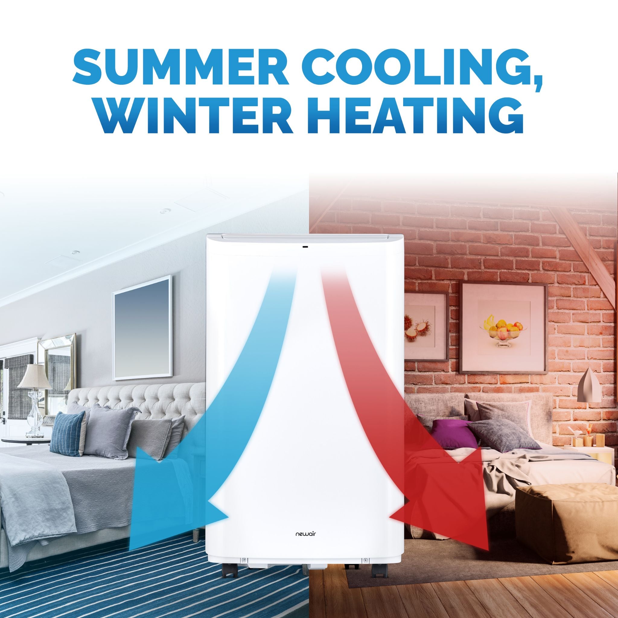 Portable Air Conditioner With Self Evaporating System Buy Newair 14,000 BTU Portable Air Conditioner and Heater (9,950 BTU
