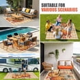 thumbnail image 4 of Burnt Orange Pumpkin Fall Outdoor Rug for Patio/Deck/Porch, Non-Slip Large Area Rug 3 x 5 Ft, Checkered Thanksgiving Botanical Indoor Outdoor Rugs Washable Area Rugs, Camping Rug Carpet Runner, 4 of 8