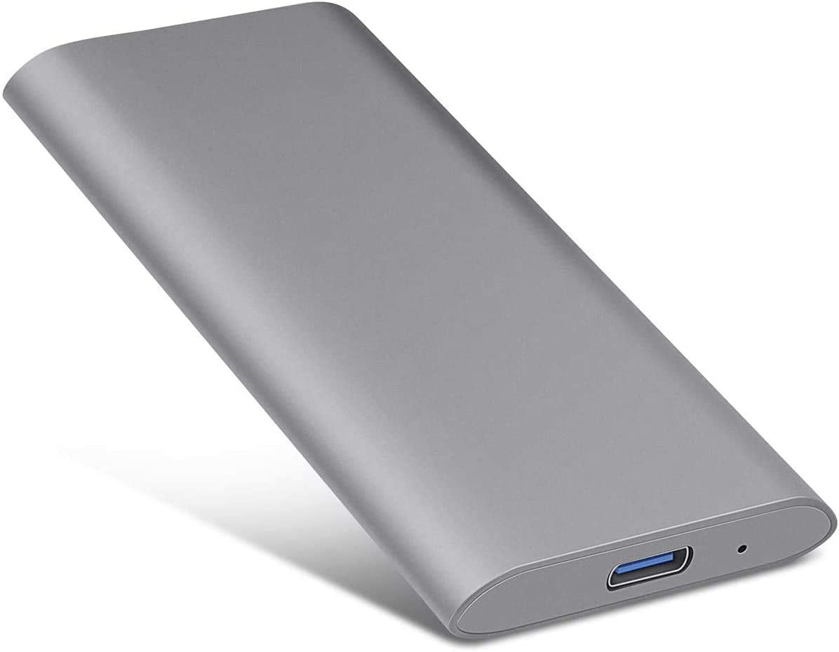 Silver,2TB PC Laptop Portable 1TB 2TB External Hard Drive Ultra Slim Hard Drive External Storage Compatible for Mac