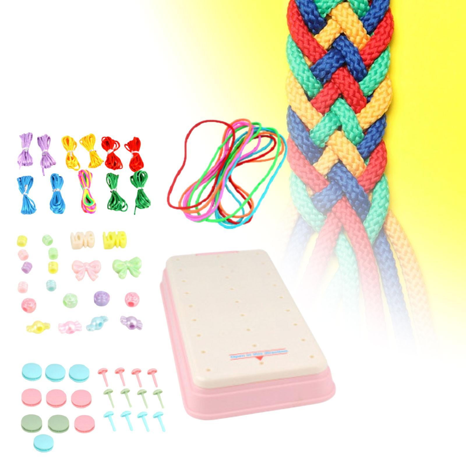 balikha DIY Bracelet Making Bracelet Making Colorful DIY Friendship Bracelet Maker Crafting Toy for Kids for Adults Teen Party Supply pink