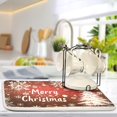 thumbnail image 6 of Christmas Dish Drying Mat Red Brown Snowflakes White Tree Wood Christmas Dish Drainer Mat for Kitchen Counter Drying Mat 16 x 18 Inch Absorbent Microfiber Dish Mat, 6 of 7
