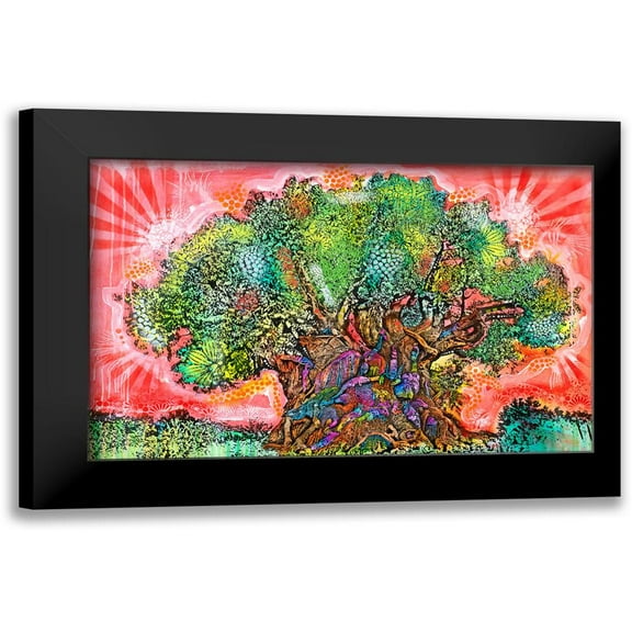 Dean Russo Collection 14x10 Black Modern Framed Museum Art Print Titled - Tree of Life