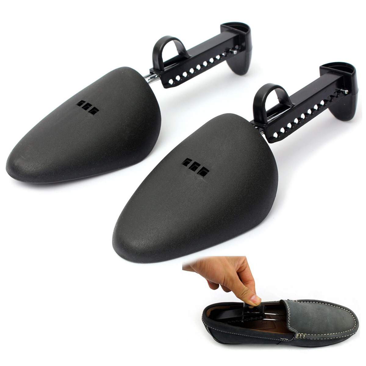 6 packs Practical Plastic Adjustable Length Men Shoe Tree Shoe Stretcher Boot Holder Organizers Boot Holder Support Shoe Form Toe