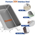 thumbnail image 5 of Stainless Steel Litter Box with Lid,Front Entry Top Exit Kitty LitterBox,Extra Large Enclosed Metal Cat Box with Litter Scoop & Litter Mat-Light Gray, 5 of 9