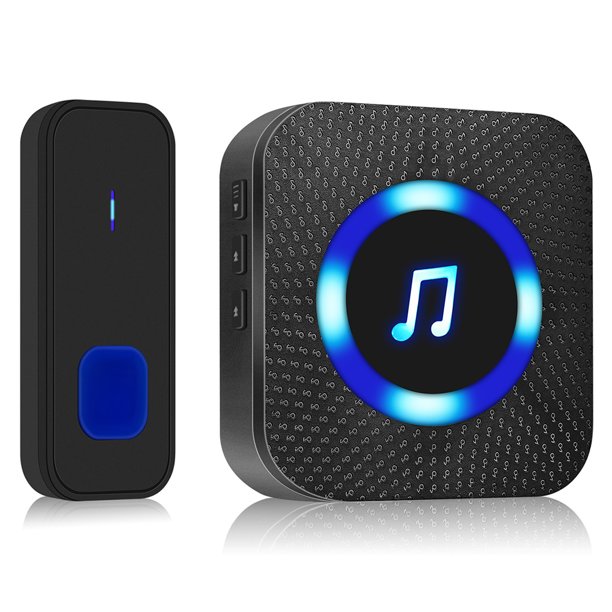 Wireless Doorbell Kit,IP55 Waterproof Push Button with 300M Operating