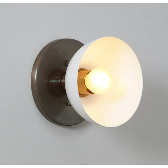 Single Light Brass Sputnik Wall Sconce Light Fixture.