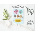 thumbnail image 3 of Darling Souvenir Green Birthday Invitation Card 28 Pcs Fill or Write In Blank Invites Printable Party Supplies 5 x 7 Inches, 3 of 5